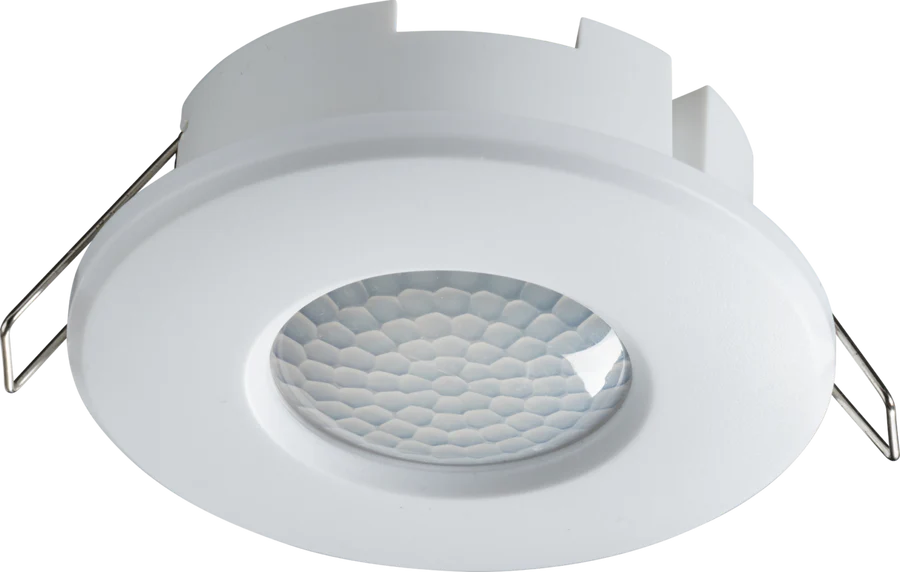 Knightsbridge: OS0025W, IP20 360° 2 in 1 PIR Ceiling Sensor, Surface/Recess Mount, Adjustable Lux & Time, 2000W, White