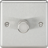 Knightsbridge: CL2191BC, 1G 2-Way Intelligent Dimmer Switch, Brushed Chrome, Rotary Dimming, Overload Protection, 10-200W load