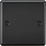 Knightsbridge: CL85MB, 1G Blanking Plate, Matt Black, Rounded Edge Design, IEC 60670-1 Certified, 304 Stainless Steel