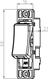 Knightsbridge: CU1200M, 10AX Intermediate Switch Module, Curved Edge, White, Thermoset Resin, IP20, 230V