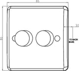 Knightsbridge: CU2162, 2G Leading Edge Dimmer Switch, 40-400W for LED, 2-Way Operation, White, IP20