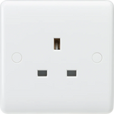 Knightsbridge: CU7000U, 13A Unswitched Socket, Curved Edge Design, White Finish, 230V, BS 1363-2 Certified