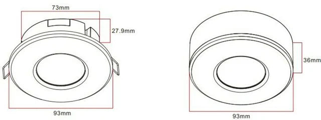Knightsbridge: OS0025B, IP20 360° 2 in 1 PIR Sensor, Recessed & Surface Mount, Black, Adjustable Lux, 2000W Max